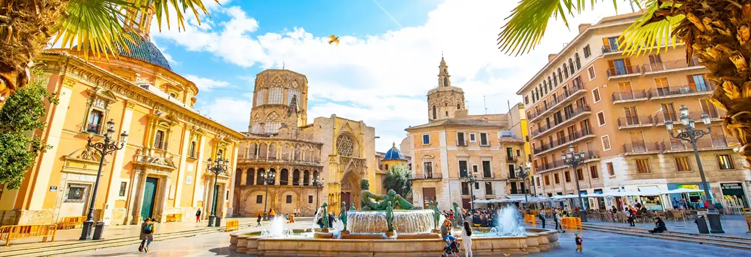 Plaza de la Virgen in Valencia, Spanien