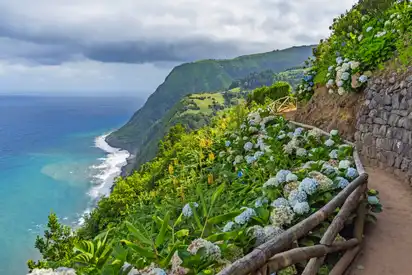 Wandern auf den Azoren - Küstenweg mit Hortensien - Leitner Reisen