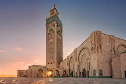 Minarett der Moschee Hassan II. in Casablanca, Marokko