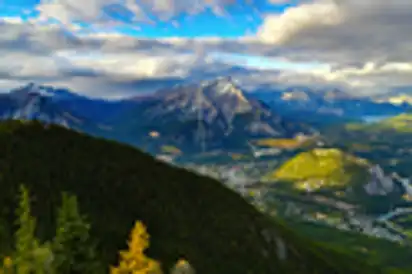 Blick auf Banff vom Sulphur Mountain