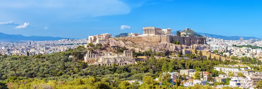 Panorama von Athen mit Akropolis, Griechenland