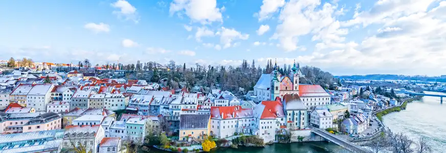 Panoramablick über die Stadt Steyr